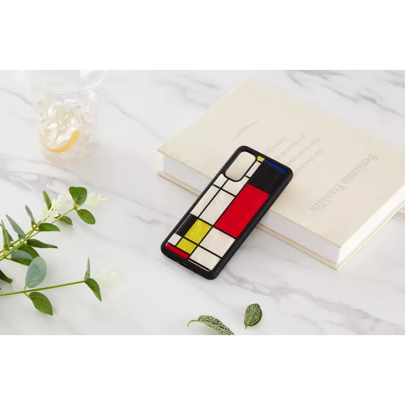 Protective phone case iKins for Samsung Galaxy S20, Black Mondrian design