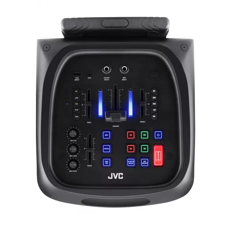 Party speaker JVC XS-EP514B — stereo portable speaker, 150W RMS, Bluetooth 5.0, TWS, 4000mAh battery, karaoke, FM, black