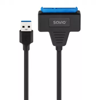 SAVIO SATA to USB 3.1 Gen 1 interface cable AK-68, SATA female to USB-A male, 5 Gbit/s, 0.25 m, black
