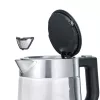 Severin WK 3468 electric kettle 1 L 2200 W Black, Stainless steel, Transparent