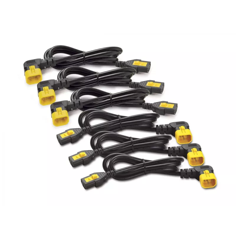 APC Power Cord Kit (6 ea), Locking, C13 to C14 (90 Degree), 1.2m