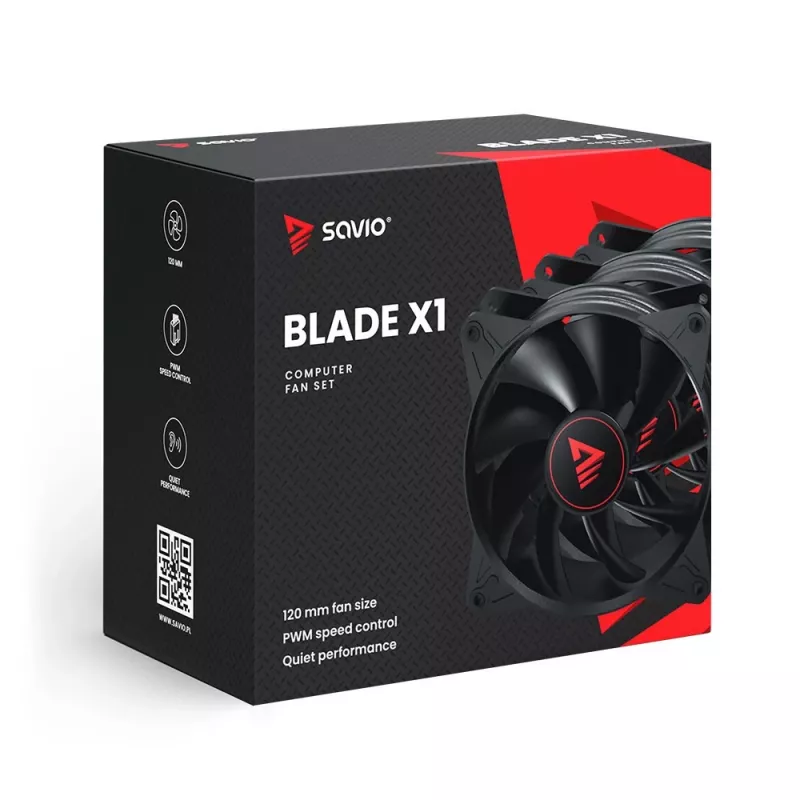 All-in-one liquid cooler SAVIO BLADE SET 120 mm fan 1800 RPM 32 sone Black