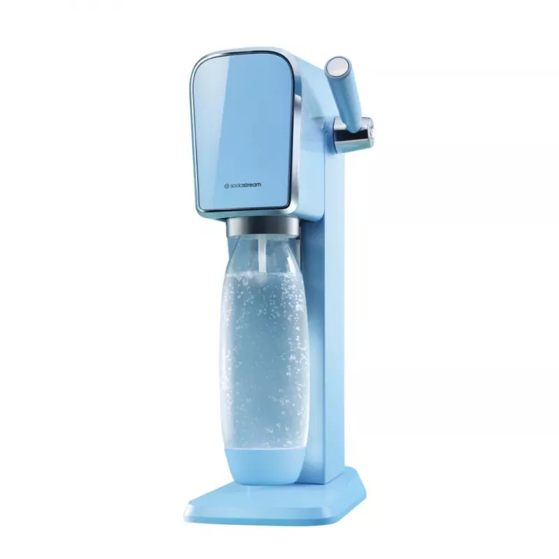 Soda maker SODASTREAM Art Blue Steel — 1 L plastic bottle, 60 L carbonator, 173×245×430 mm