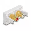 DeLOCK Easy 45 socket-outlet 2 x RCA White ABS