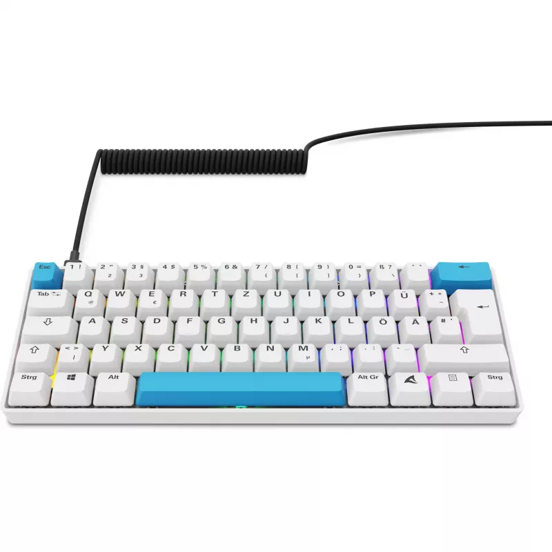 Sharkoon SGK50 S4 keyboard Home USB QWERTZ German White 60% RGB LED