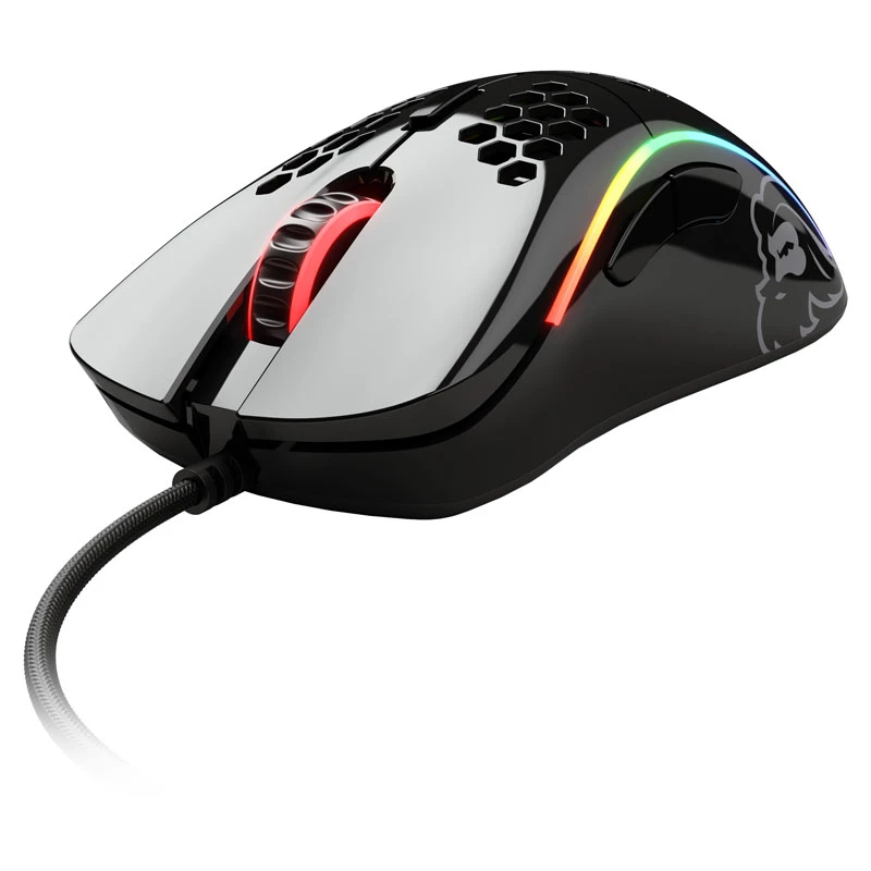 Glorious Gaming Glorious Model D Mouse Glossy (Black), Right-hand, Optical, USB Type-A, 12000 DPI, 1 ms, Black