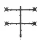 Monitor mount Gembird MA-D4-01, desk clamp for up to 4 displays, 32 inch (81.3 cm), 40 kg, VESA 75x75–100x100, black