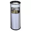 Trash Can Durable 333023 17 L Round Metal Silver