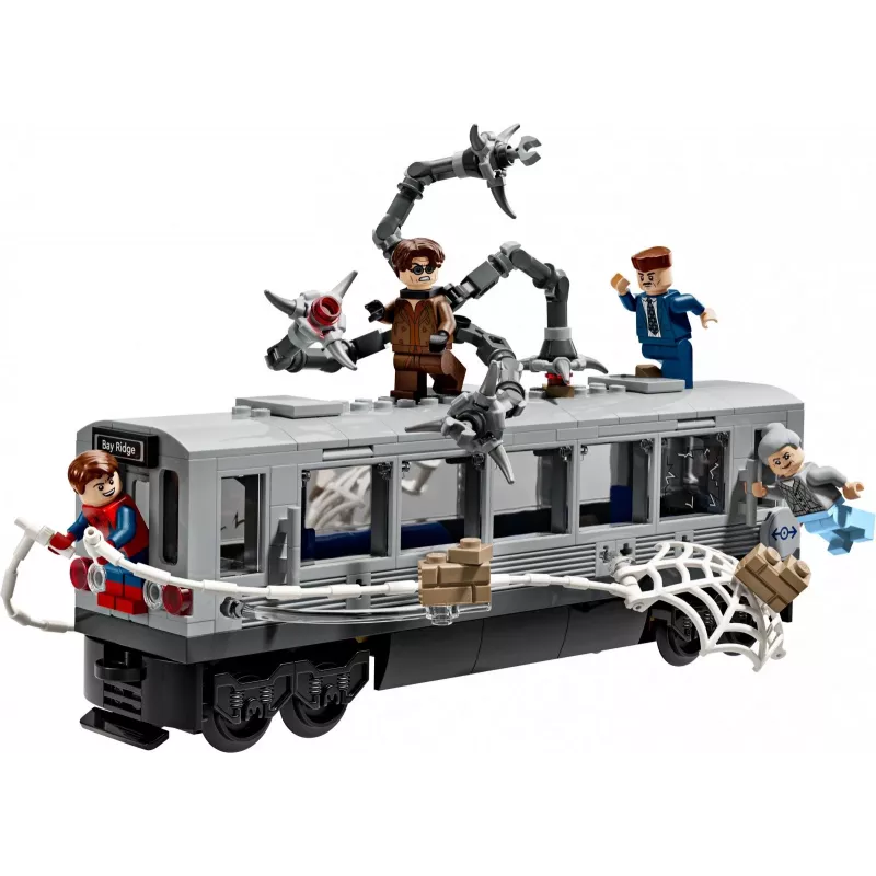 Construction toy LEGO Marvel Super Heroes 76321 Spider-Man Doc Ock Subway Showdown playset, 393 pieces, 4 minifigures, age 9+
