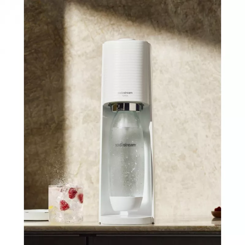 SodaStream Soda Maker Terra Megapack QC white incl 3 bottles (2270213)