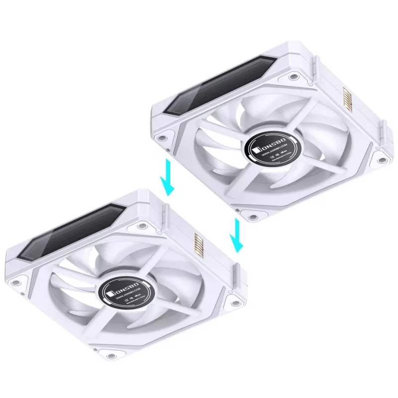 Cooling fan set Jonsbo ZL-120WR PWM ARGB Reversed 120mm, 3 pcs