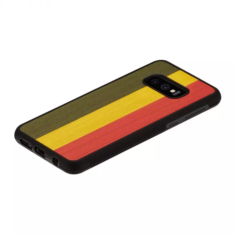 Smartphone case man and wood for Samsung Galaxy S10e, reggae black protective cover