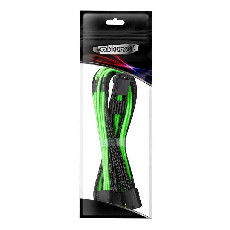 CableMod 12VHPWR to 3× PCIe ModMesh cable 45 cm, black/light green
