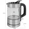 ProfiCook PC-WKS 1228 G electric kettle 0.5 L 1100 W Stainless steel, Transparent