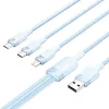 USB 2.0 A to 3-in-1 3A cable Vention CTPLG 1.5 m blue – data and charging