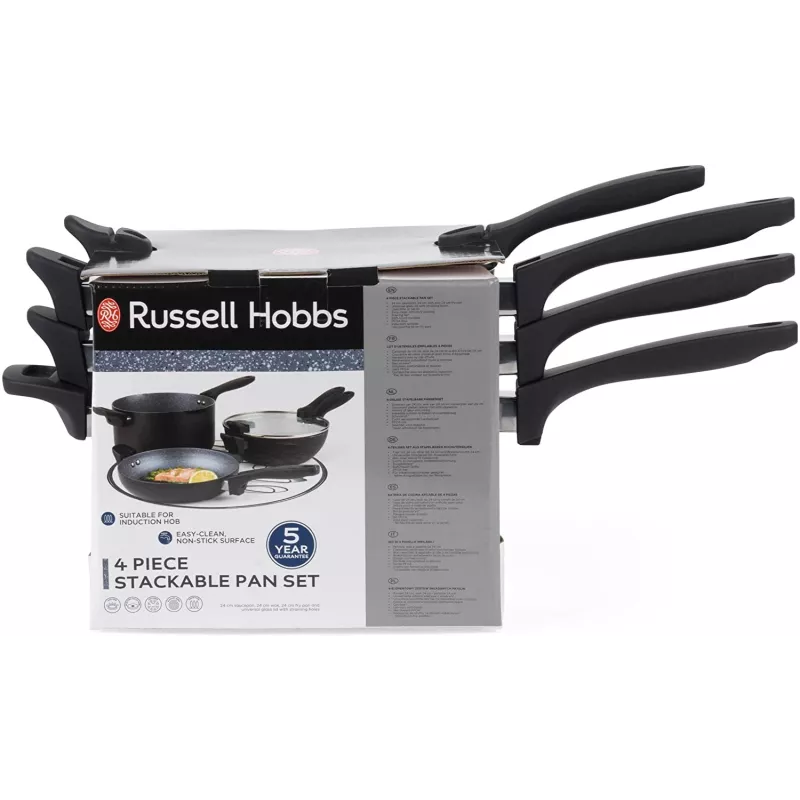 Cookware set Russell Hobbs RH01840EU7 — 4-piece stackable metallic marble