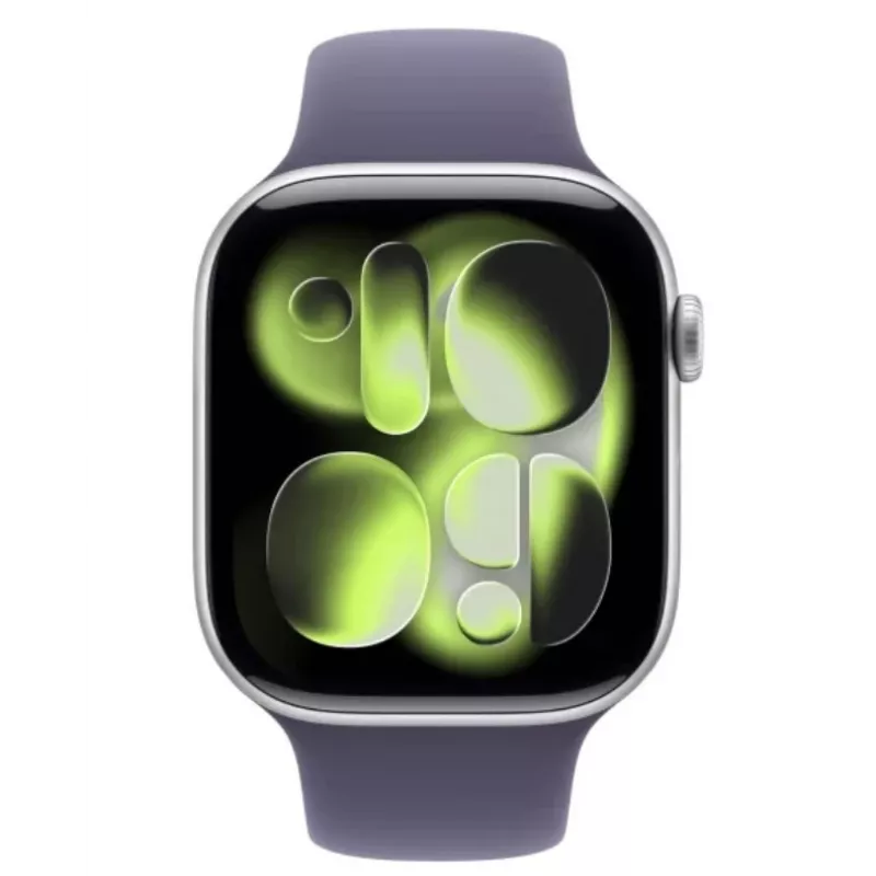 Apple Watch Series 11 GPS + Cellular 42mm Silver Aluminium Case with Purple Fog Sport Band - M/L