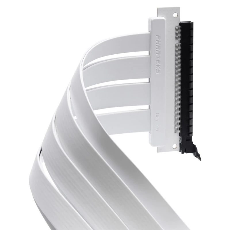 PHANTEKS PCI-E 4.0 x16 riser ribbon cable, 180 degrees, 30 cm - white