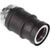 Quick Disconnect Fitting Alphacool ES BLH1A Push-in Female AG Chrome Black Matte