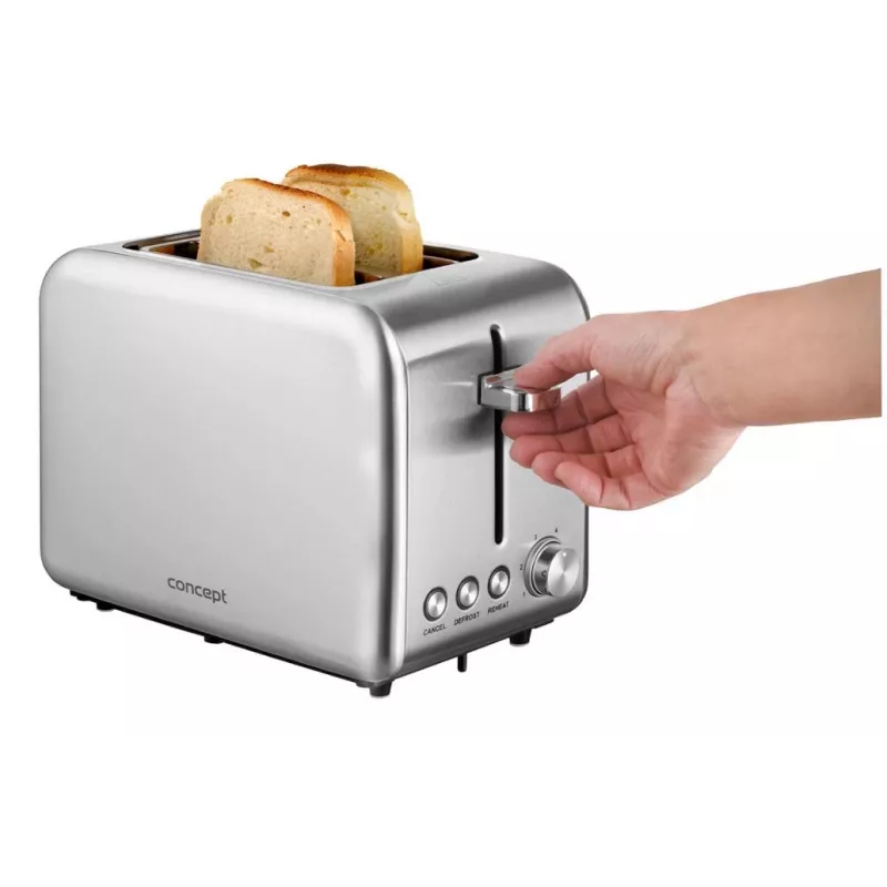 Toaster Concept Solution TE2050 — 2-slice, 950 W, stainless steel, 280×160 mm