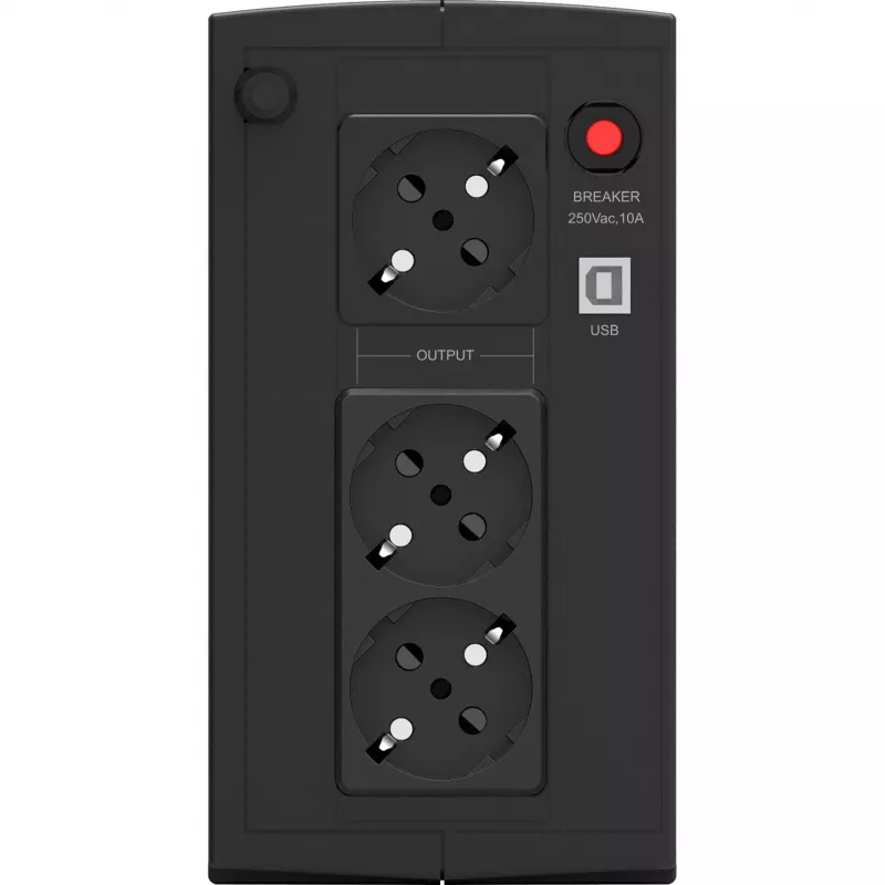 PowerWalker Basic VI 1000 SB Line-Interactive 1000VA 3AC-Outputs Tower Black Uninterruptible Power Supply (UPS) (10121068)
