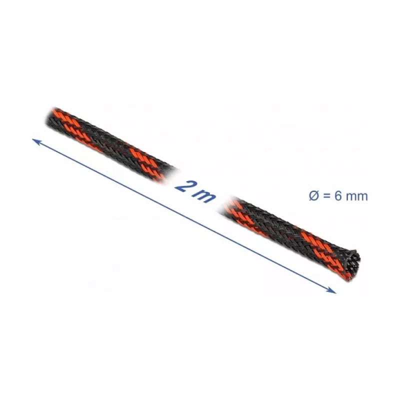Cable sleeve DeLOCK 20738 Black Red