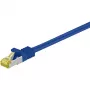 Wentronic GoobayCat.7 Raw Cable Patch Cable, S/FTP (PiMF), Blue, 1.5 m - LSZH Halogen-Free, Copper, RJ45 Plug (91592)