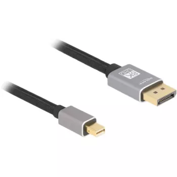 Delock - DisplayPort-Cable - Mini DisplayPort (M) to DisplayPort (M) - DisplayPort 1,4 - 3,0m - Support of 8K 60 Hz - Black, Grey (81093)