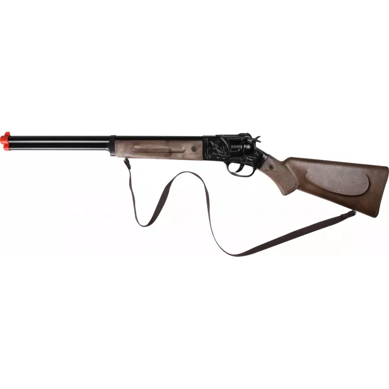Toy metal shotgun Pulio 15597/6, 12-round, spring-powered dart launcher