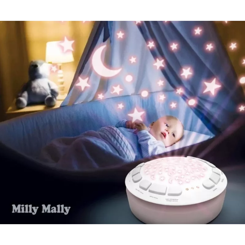 Plush projector toy milly mally Sheep Projector Plush Toy model 5664 for infants — soft night light