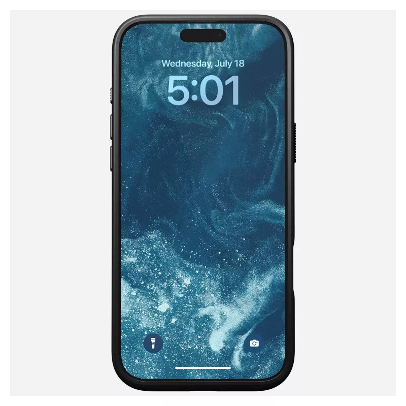 Mobile phone cover Nomad NM01693185 for Apple iPhone 16 Pro Max, leather/TPU/PC, black, fits 17.5 cm (6.9 inch) screen