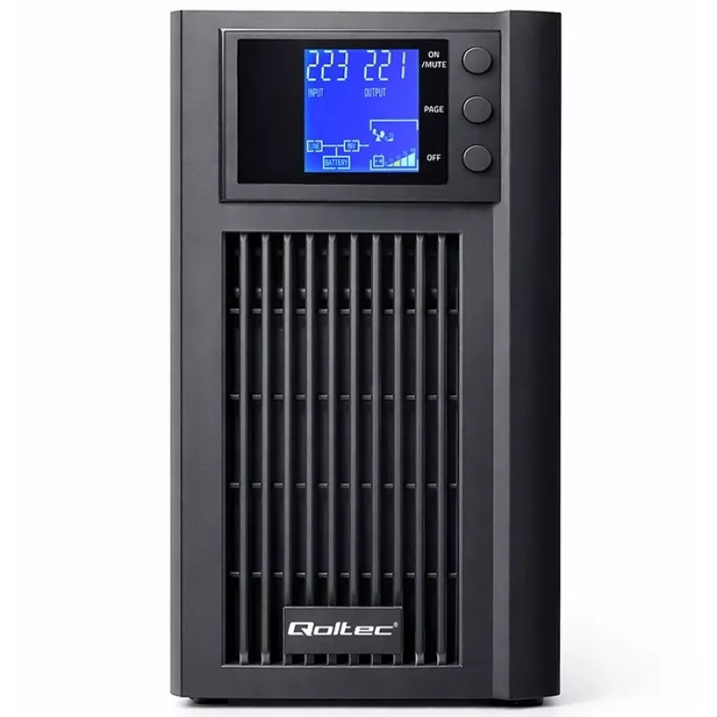 UPS QOLTEC Pure Sine Wave 3kVA 2400W with AVR and LCD display