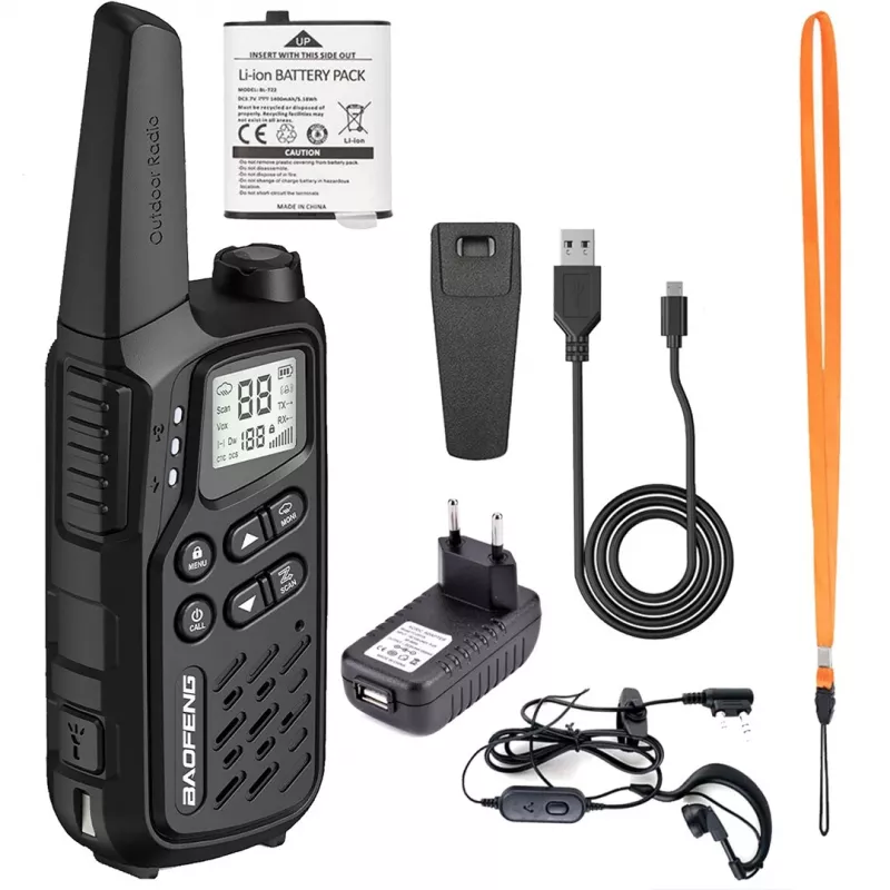 Walkie-Talkie Baofeng BF-T25E Black, 2 pieces