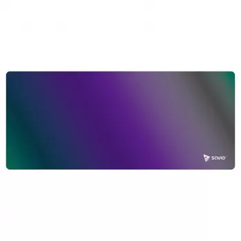 Gaming mouse pad SAVIO Super Speed L Prism Edition — 700×300×3 mm, purple, stitched edges, non-slip base