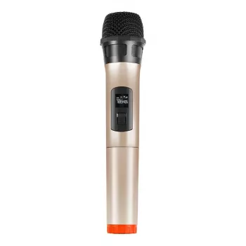 PU628J UHF Wireless Dynamic Microphone with LED Display(Gold)