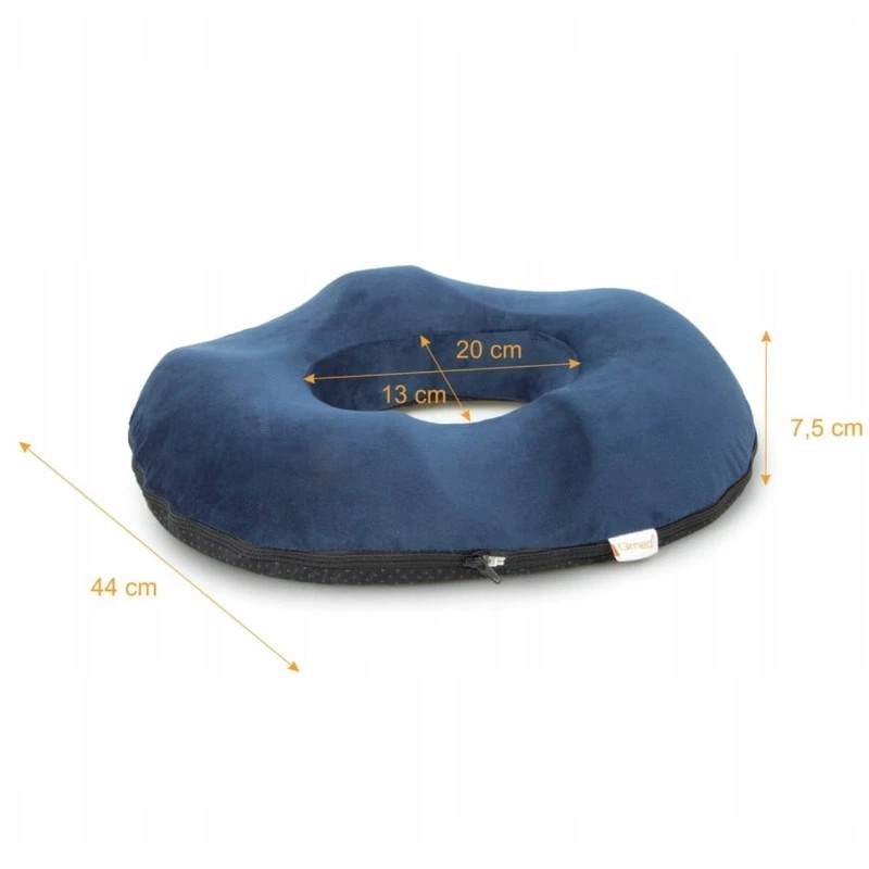 QMED rehabilitation seat pillow with central opening