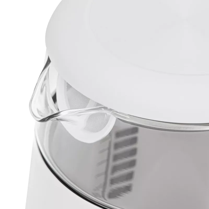 Electric kettle Adler AD 1305WG — 1.7 L, 2200 W, glass/plastic, white/gold/transparent