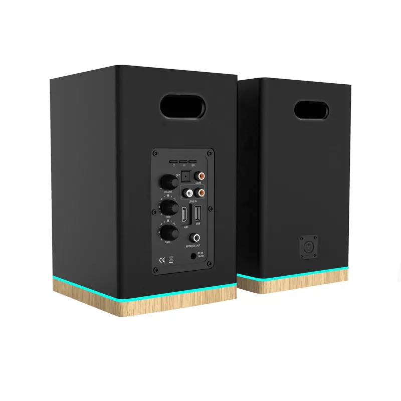 Shelf Speakers Teac BS-60BK LED Black — Bluetooth, 2×90W, RCA, USB, Optical, Bass‑Reflex, Remote