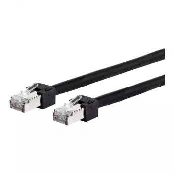 METZ CONNECT Ultraflex500 - Patch-Cable - RJ-45 (M) to RJ-45 (M) - 1,0m - 6,4 mm - SFTP, PiMF - CAT 6 - Shielded, Halogen-Free - Black (13084V1000-E)