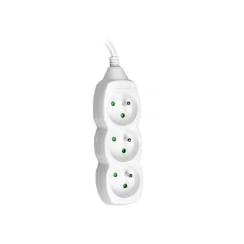 Tracer PowerCord Extension Lead, 3 Sockets, 3m, White