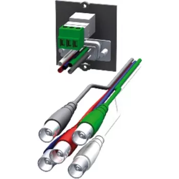 Custom Module 1x VGA + 1x Stereo (black, for Desk Sockets)
