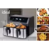 IDEAL Fat-free fryer, double horizontal 9L, 8 functions - including food drying