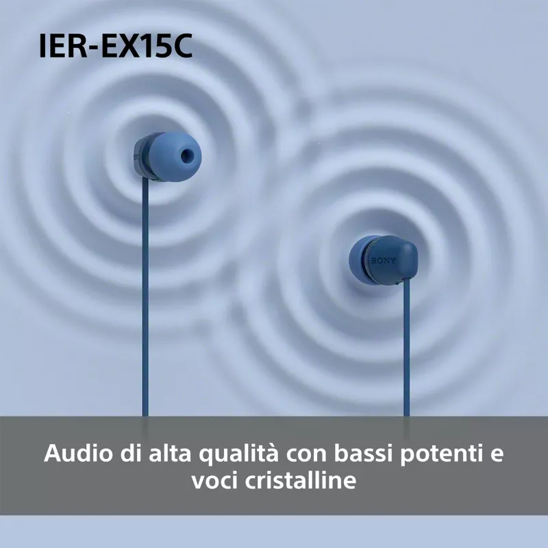 Sony IER-EX15C Headset Wired In-ear Calls/Music USB Type-C Blue