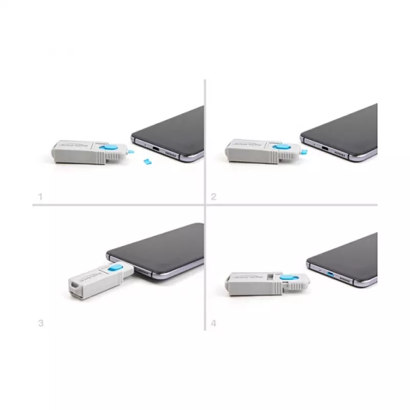 Port blocker DeLOCK 20949 Micro USB female port 10 pack blue