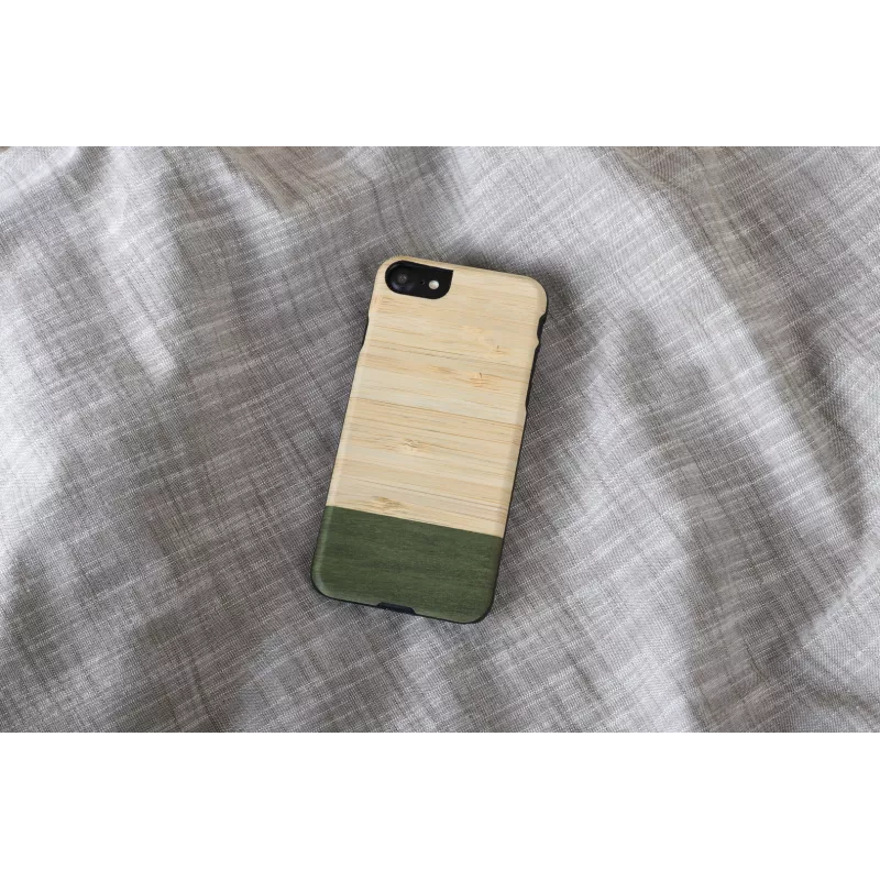 Phone case man and wood for iPhone 7/8 — bamboo forest black