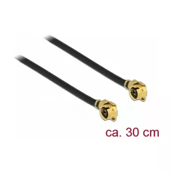 Coaxial Cable DeLOCK 89609 0.3m MHF (I-PEX) Black Gold