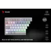SAVIO PHENIX WHITE Wireless Mechanical Keyboard, Gateron Red Pro, ABS