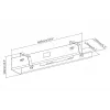 Digitus DA-90450 Cable Management Tub 600x135x108mm Black Steel 1