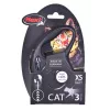 Retractable leash Flexi New Classic Cat XS 3 m — cord lead for small pets, black, max load 8 kg