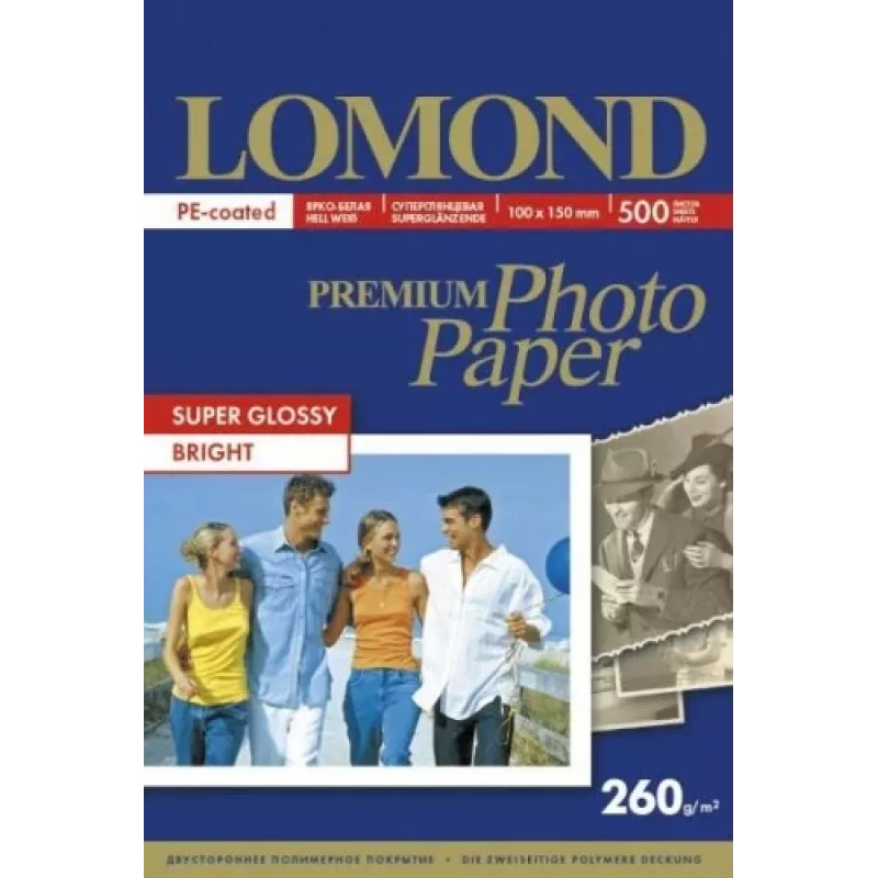 Photo paper Lomond Premium 260 g/m² 10×15 cm Super Glossy 500 sheets